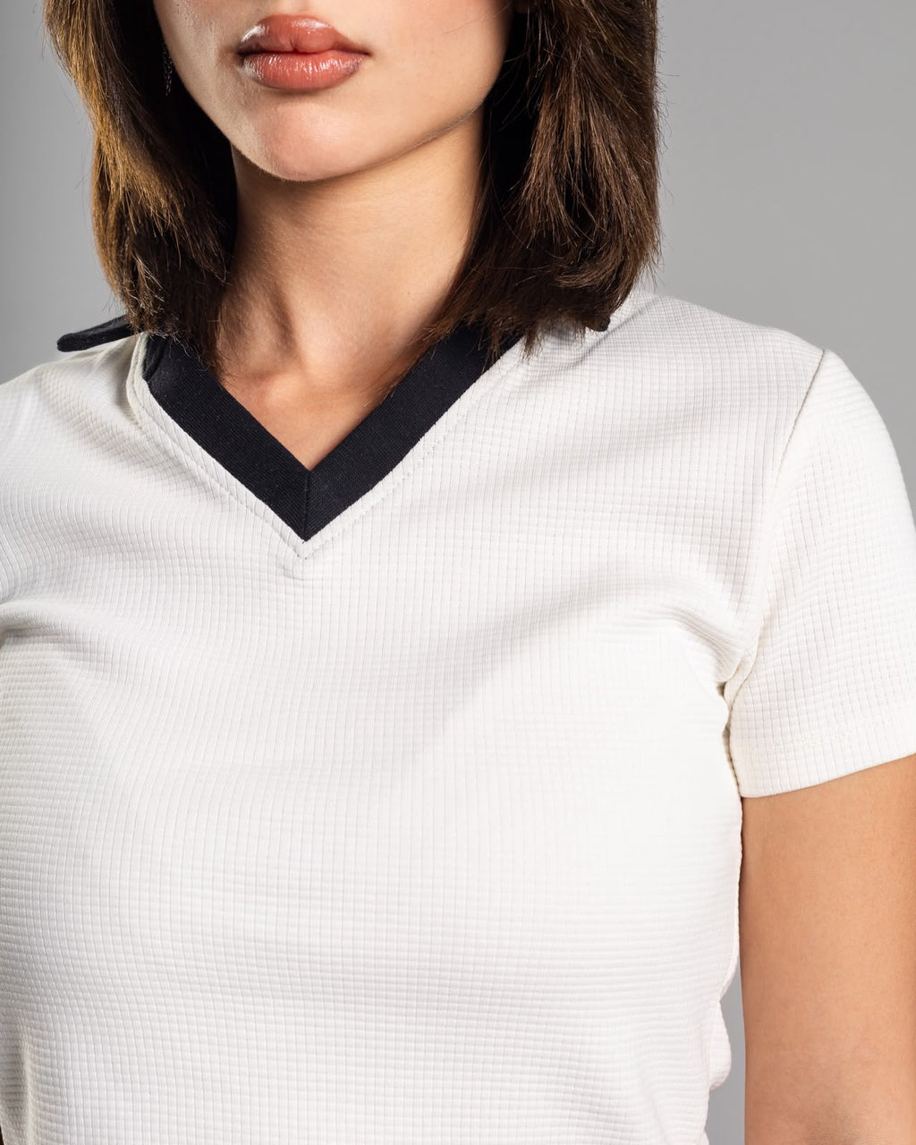 Two-Tone White Crop